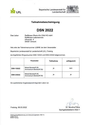 Screenshot Zertifikat